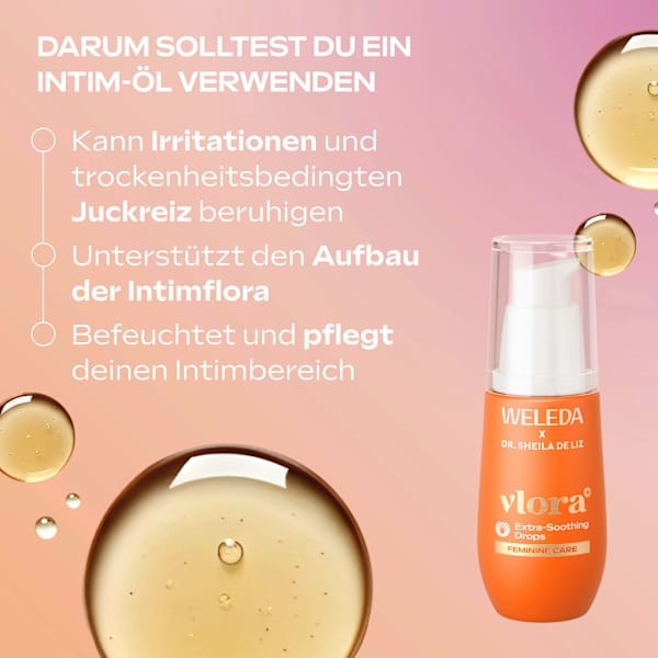 Intimpflege Extra Soothing Drops vlora+ WELEDA