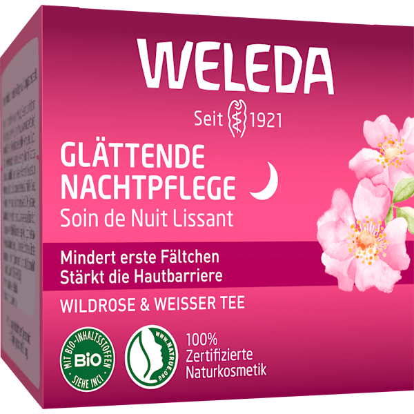 Nachtcreme glättend Wildrose & weißer Tee WELEDA
