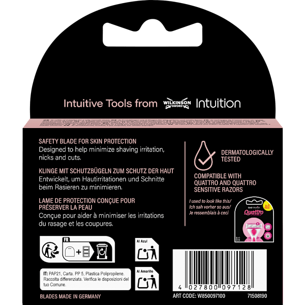 Rasierklingen, Intuition Quattro WILKINSON SWORD